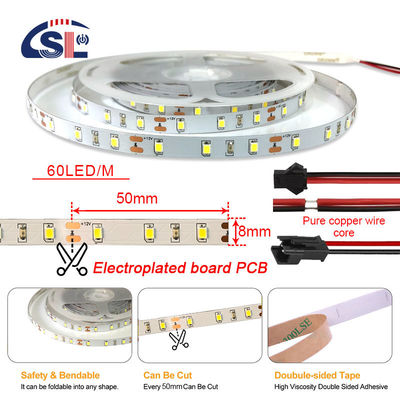 3- DC12V24V 60leds 8mm10mm 3000k 4000k 6500k Электропластинка SMD2835 Светодиодный светодиодный свет для внутреннего декора