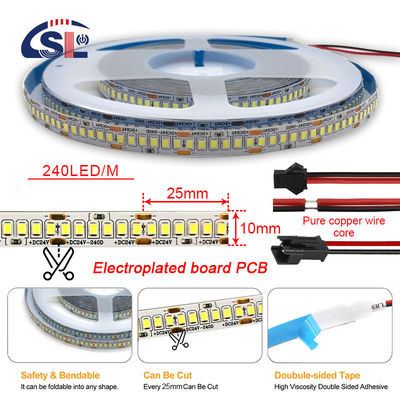 12v24v 240leds 10mm 3000K 4000K 6500K Снижающая панель двойного цвета SMD2835 Светодиодная лента