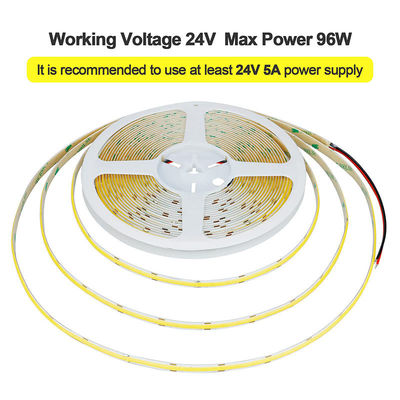 Не водонепроницаемый 12V24V 8mm10mm 480Leds 6500K Белый CE RoHs Гибкий COB светодиодный светодиод