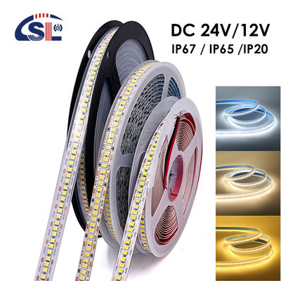 водонепроницаемый SMD2835 светодиодные светодиодные светодиоды 240 leds 8mm 24v 12v 3000K 4000K 6500K IP67 IP65 IP20