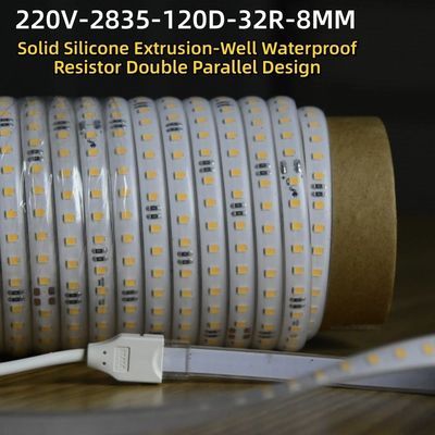 110v220v водонепроницаемая 10мм 180leds 6500K Смд2835 светодиодная панель резки светодиодный свет IP67