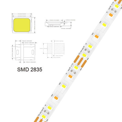 5v 8mm 3000K 320leds IP65 водонепроницаемая 1 см однорезокная COB гибкая светодиодная лента SMD2835