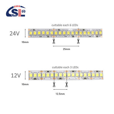 На месте Счетные осветительные решения 12V 24V 120LED 240LED 2835 SMD светодиодные ленты