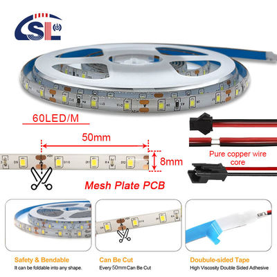 5V 8mm 320LEDs 3000K 4000K IP65 1cm Одноразовый водонепроницаемый электропластинка гибкий COB светодиодный полосатый свет
