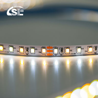 Высокий лумен 12v24v 8mm 120leds 3000K-6500K CCT Двухцветная панель резки SMD2835 светодиодная ленточная лампа