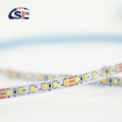 Высокий лумен 12v24v 8mm 120leds 3000K-6500K CCT Двухцветная панель резки SMD2835 светодиодная ленточная лампа