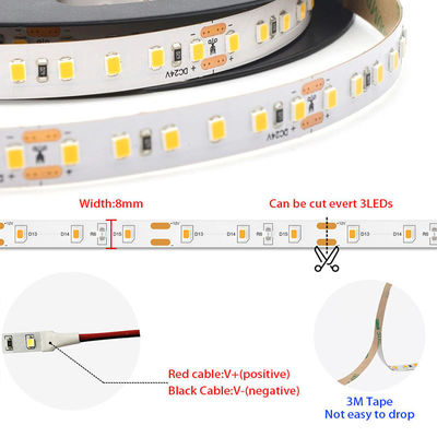 12v24v 8mm 6500K Белый 120LEDs Электропластина SMD2835 Светодиодный светодиодный свет с CRI Ra 90