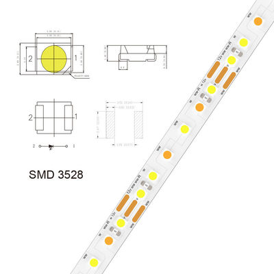 3000K 4000K 5V 8mm 120leds IP65 водонепроницаемый SMD2835 светодиодный светодиодный свет с рейтингом IP65