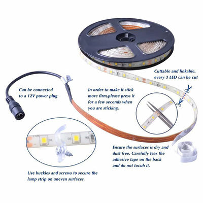3000K 4000K 5V 8mm 120leds IP65 водонепроницаемый SMD2835 светодиодный светодиодный свет с рейтингом IP65