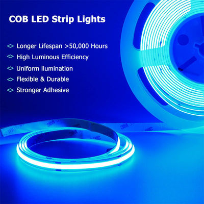 CE LVD EMC ROHS FCC REACH ERP2.0 Сертифицированный ледяной синий COB светодиодный светодиодный светодиод с шириной 8 мм