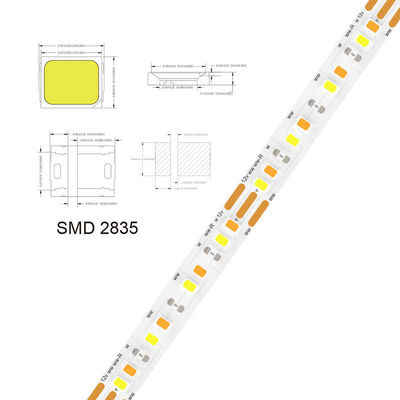CCT 12V24V 8mm 120leds 3000K-6500K 35Copper Led Strip Light для телевизора