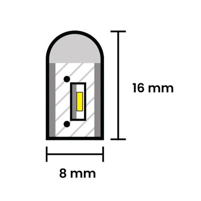 DC 12V Red LED Neon Flex с рабочим сроком службы 50000 и установкой подвесной установки