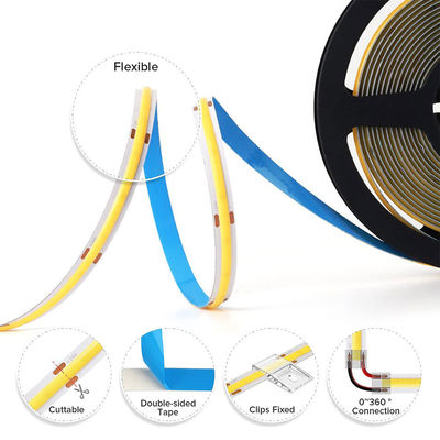 Высокая яркость COB светодиодный светодиодный свет IP20 Ra90 8mm/10mm 12V24V 320Leds 3000K4000K6500K для гостиной