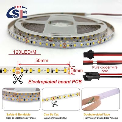 DC12V 24V SMD2835 Электропластинка PCB 120Ds 8mm Ra 80 4000K светодиодная световая лента для домашнего использования