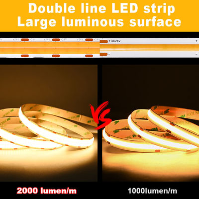 CE RoHs IP44 Ra80 COB Светодиодный светодиодный свет 8 мм Ширина 110V/220V 320Leds 3000K4000K6500K 3