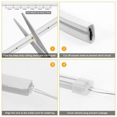 Neon Flex DC 12V IP65 водонепроницаемый 8x16mm 120 светодиодов/M Полный комплект 12V для энергетической работы