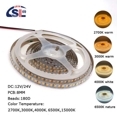 8 мм Ширина 12В 2835 SMD 180leds Высокая яркость 5M 10M 120LEDS Настройка LED Smart Strip Light 24v