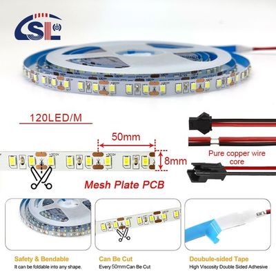 Гибкий дизайн 8mm 120leds 4000K натуральная сетка пластина гибкая SMD2835 светодиодная лента света