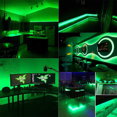 DC12V24V 480LEDs Ra90 8mm10mm Ширина зеленый гибкий COB светодиодный полосатый свет для освещения