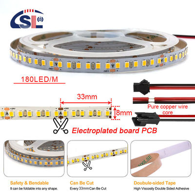 IP20 4100K 180LEDS/M 24v SMD 2835 светодиодный светодиодный светодиод для украшения в натуральном белом цвете