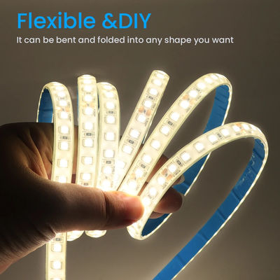 COB световой ленты 110v220v 8mm 120leds 4000K IP67 водонепроницаемая панель резки SMD2835 световой ленты