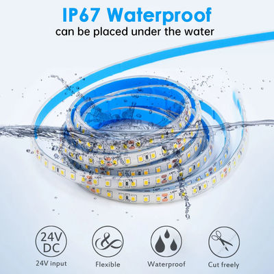 COB световой ленты 110v220v 8mm 120leds 4000K IP67 водонепроницаемая панель резки SMD2835 световой ленты