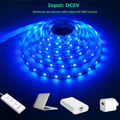 5V 8mm 120LEDs Синий светодиодный светодиодный светодиодный светодиод SMD2835 Идеально подходит для внутренних и наружных помещений