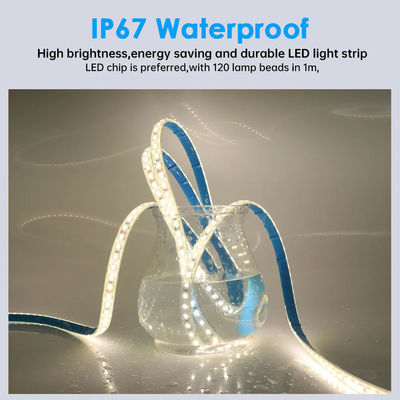 COB световой ленты 110v220v 8mm 120leds 4000K IP67 водонепроницаемая панель резки SMD2835 световой ленты