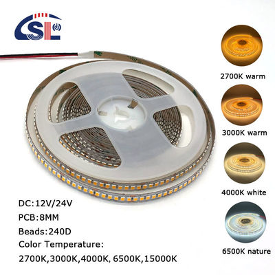 Умный IP65 SMD 2835 светодиодный светодиодный светодиод 120/240LED гибкий 8mm 12v для наружных и ванных комнат