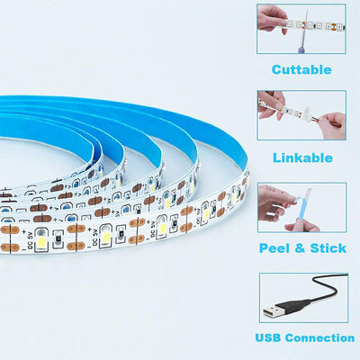 3- 120° Угол луча 5v 120LEDs 8mm 4000K естественный один свет один разрез SMD2835 светодиодный светодиодный свет