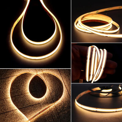 Поддержка Снижение высокой яркости 8mm10mm 320leds 3000k-6500k COB Led Strip Light с 3-