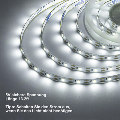 IP20 Высокая яркость 5V 8mm 120LEDs 6500K Белая гибкая электропластина SMD2835 Светодиодная лента
