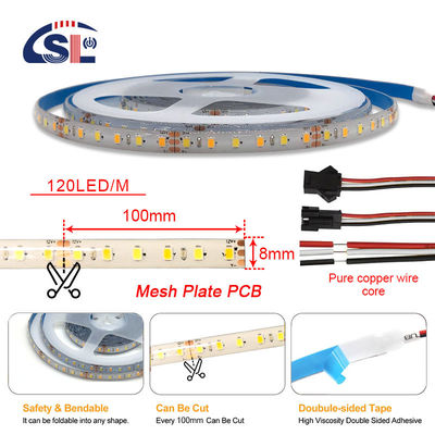 Световые струны с индексом цветопередачи Ra 80 5M/R DC12V 8MM 120 Бусы 10W/M 6500k