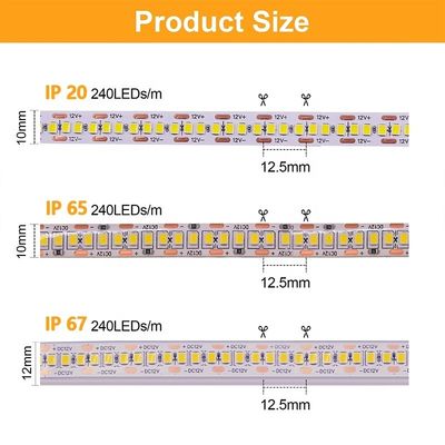 водонепроницаемая IP67 12V 24V светодиодная полоса Белый теплый Белый 2835 120LED / м для наружного садового декора