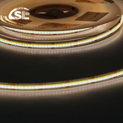 Не водонепроницаемая 24v COB 320Ds 8mm Ra 80 CCT Трицветная светодиодная лента Cob