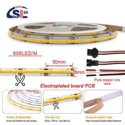 12v24v 8mm 608leds 3000K 4000K 6500K CCT Электропластинка Двухцветный светодиодный светодиодный свет