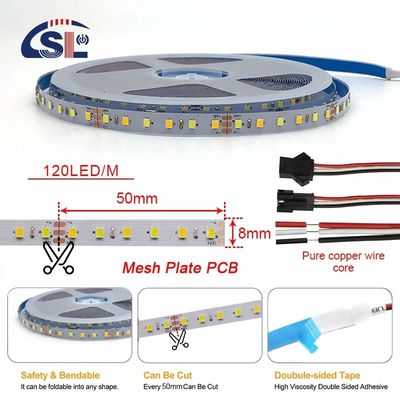 120LEDs CCT Led Strip Light 2700k-6500k 5/10M/Roll 12/24V DC Входное напряжение DC 24V