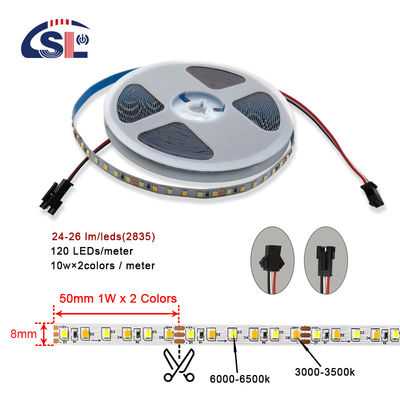 4000K CCT 8mm Ширина светодиодного гибкого полосы света 12V 120leds / м для домашнего освещения решения