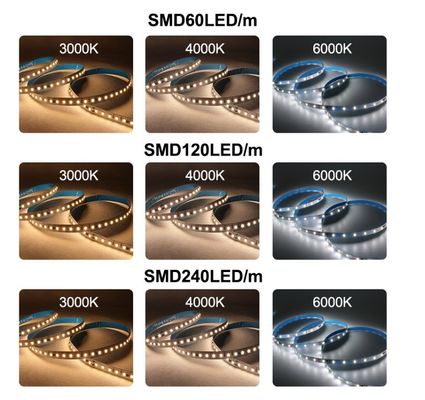 DC12V SMD2835 60D 8mm 1100-1200LM 12000K Ra70 Снижающая панель светодиодных световых полос для умных зеркал