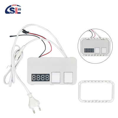 Интегрированный зеркальный сенсорный диммерный переключатель 2 Gang Time Temperature Display Defogger Индуктивные переключатели 12V 5A 60W