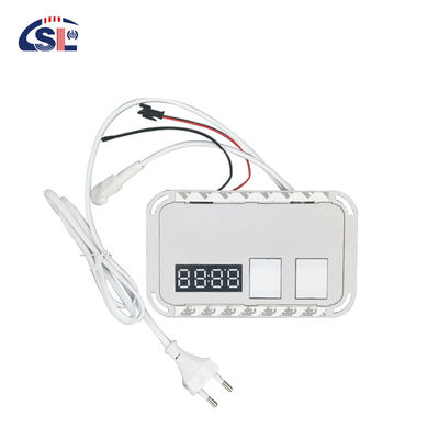 Интегрированный зеркальный сенсорный диммерный переключатель 2 Gang Time Temperature Display Defogger Индуктивные переключатели 12V 5A 60W