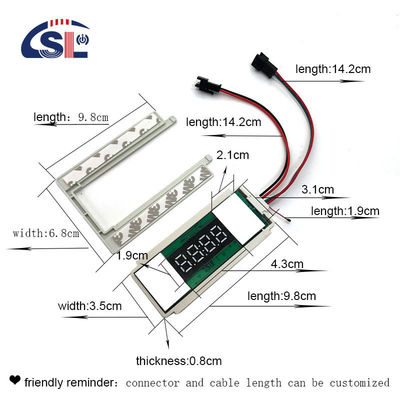 Дисплей температуры времени светодиодный свет зеркало сенсорный сенсор Stepless Dimmer переключатель
