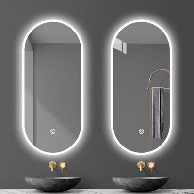 Серебряные линзы Материал сенсорный контроль Led розничный зеркало для домашней ванной