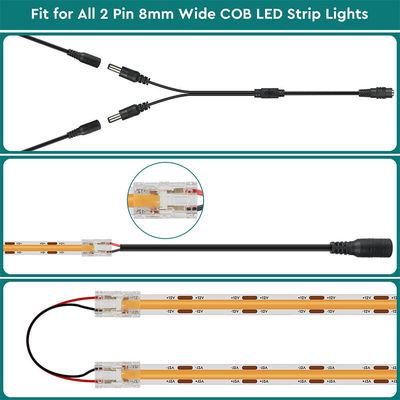 DIY домашнее освещение Пластик 8 мм 2 пин SMD Cob Led Strip Connector для современного дизайна