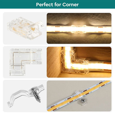 DIY домашнее освещение Пластик 8 мм 2 пин SMD Cob Led Strip Connector для современного дизайна