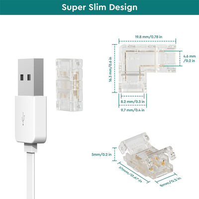 DIY домашнее освещение Пластик 8 мм 2 пин SMD Cob Led Strip Connector для современного дизайна