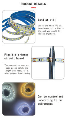 DC24V 12V SMD2835 Электропластинка PCB 120Ds 8mm Ra 80 12000K светодиодная световая полоса для жилых помещений