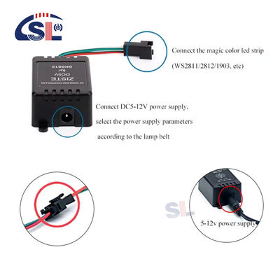 DC5V-12V SP106E 9 клавиш Музыкальный контроллер для WS2811/WS2812B/6812/1903/6803 LED Tape Easy
