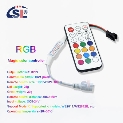 20-60 градусов мини-РЧ пульт управления для WS2811/WS2812B/WS2813/USC1903 Pixel Light