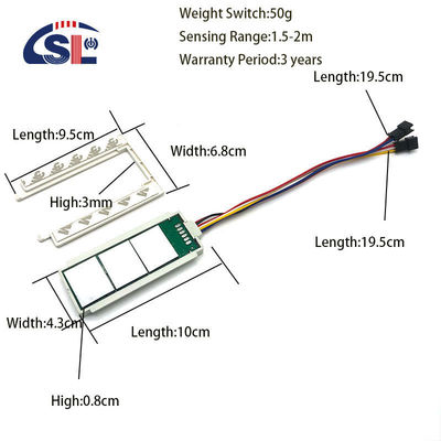 DC 12V 5A 60W Три кнопки сенсорный сенсорный переключатель для интегрированного зеркального радара индуктивный
